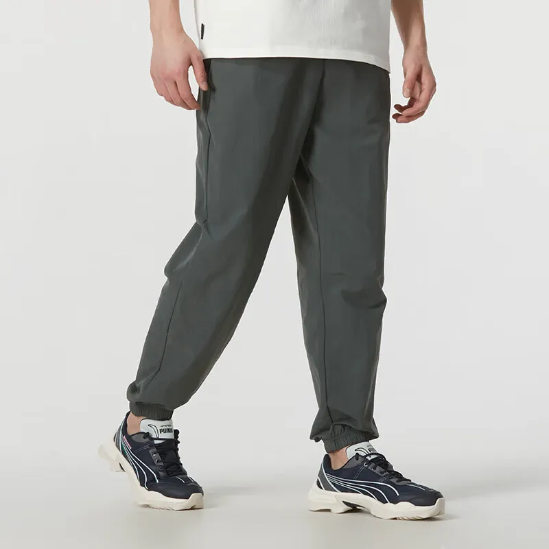PUMA Knitted Sweatpants Men's Gray-4