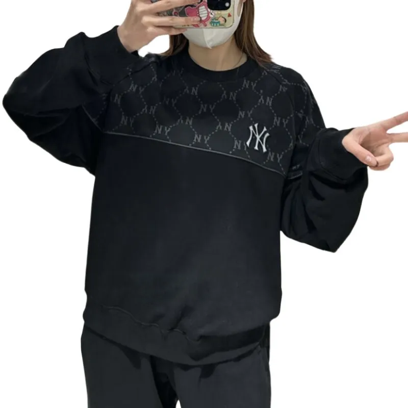 MLB New York Yankees Old Flower Sweatshirt Unisex Black-2