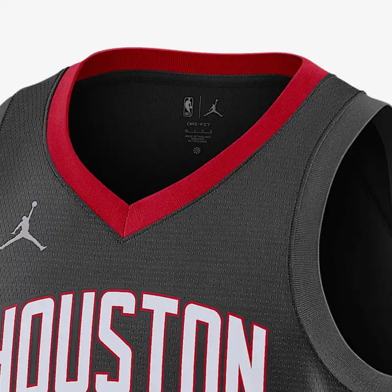Jordan x NBA Houston Rockets Swingman Statement Edition Dri FIT Basketball Jersey Men's Black/Coal Black-2
