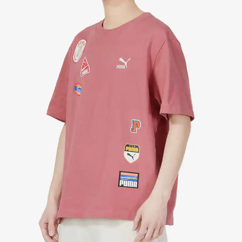 PUMA T Shirts Unisex Dark Pink-2