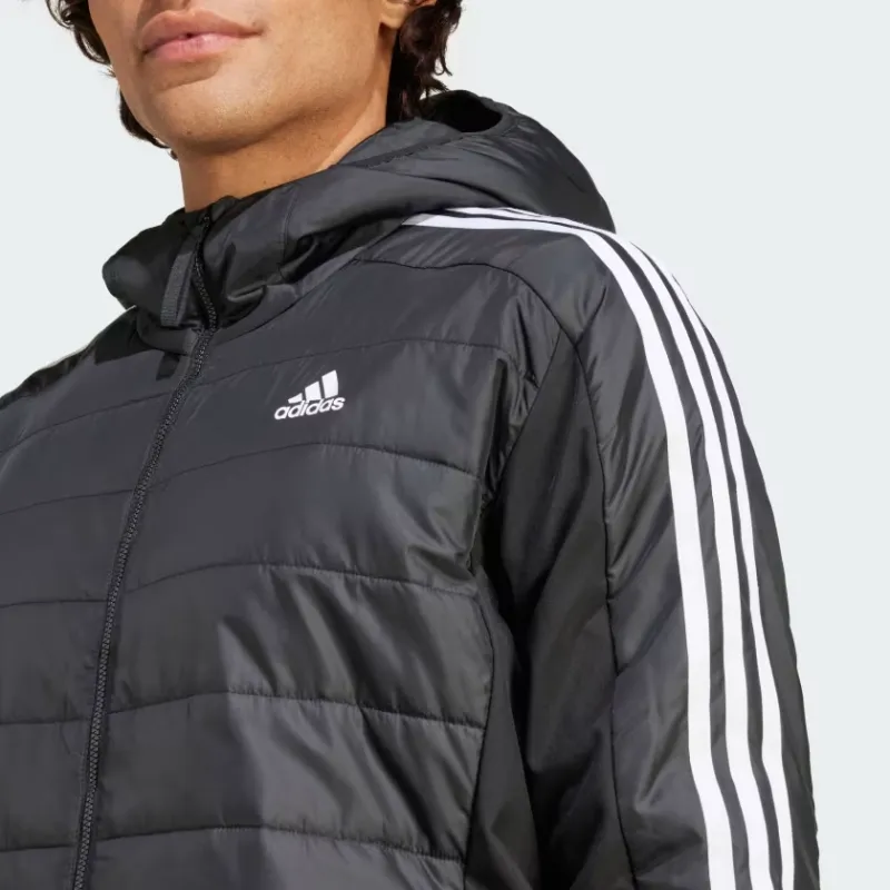 Adidas Free Shipping With AdiClub Essentials 3-Stripes Insulated Hooded Hybrid Jacket-4