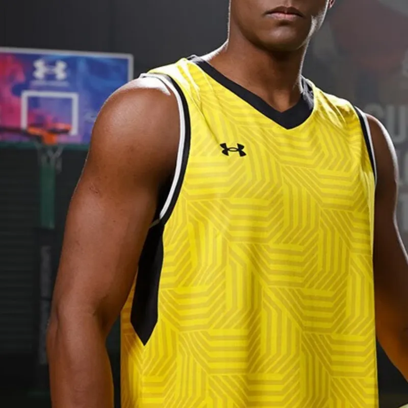 Under Armour Basketball Jerseys Men's Yellow-2
