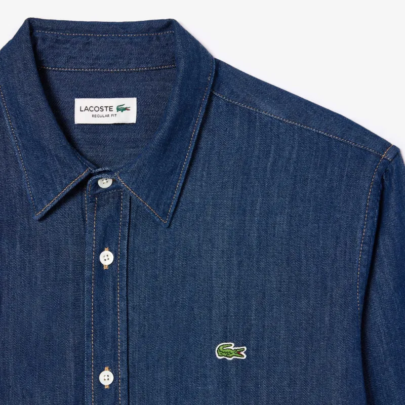 LACOSTE Shirts Men Indigo-3