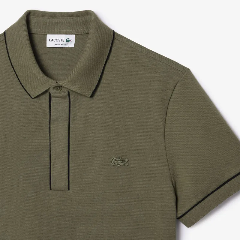 LACOSTE Polo Shirt Men's Khaki Green-3
