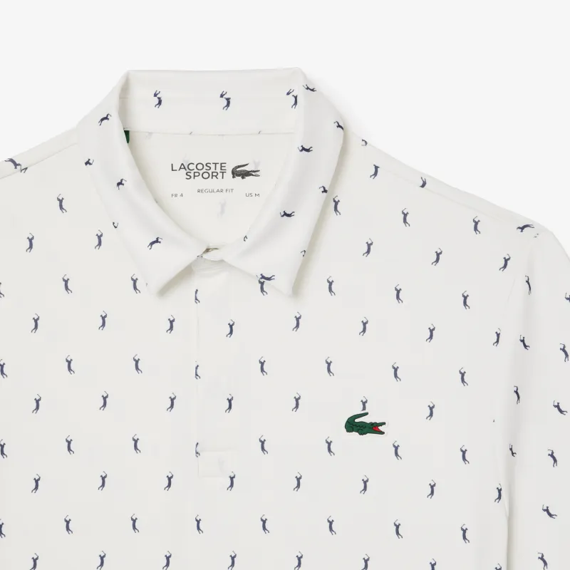 LACOSTE Polo Shirt Men's White/Marine Blue-3