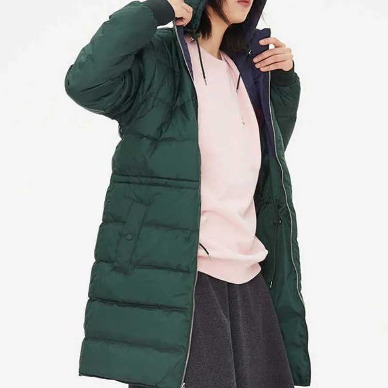 LACOSTE Down Jacket Women's Dark Green/Navy Blue-2