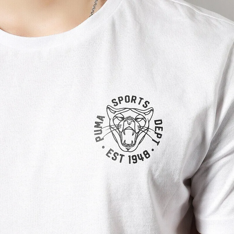 PUMA T Shirts Men White-4