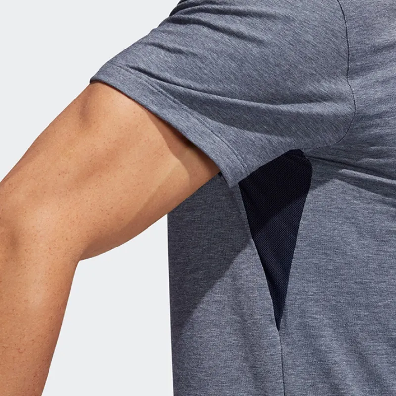 Adidas Set-in Sleeve T-Shirt Men's Ink Blue-4
