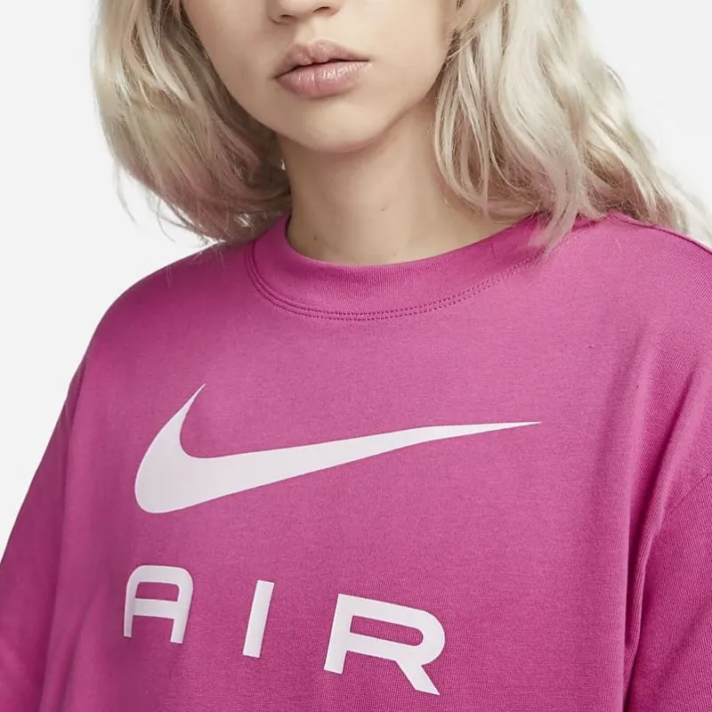 Nike T Shirts Women's Rose Red-3