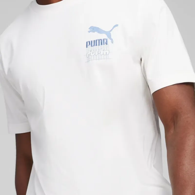PUMA Polera Brand Love Para Hombre T Shirt Men's White-4