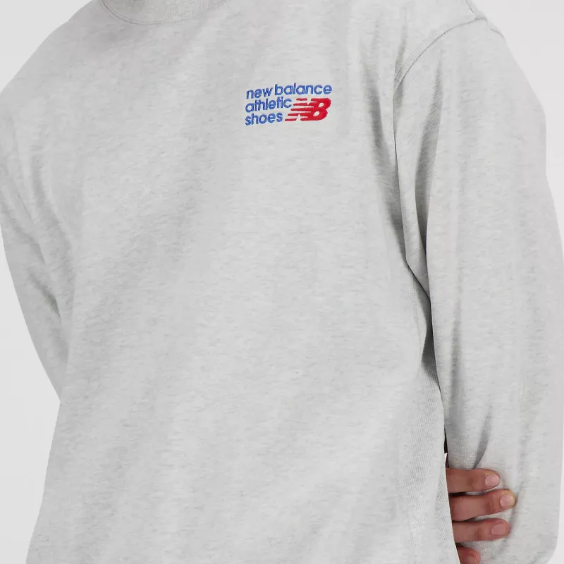 New Balance Sweatshirt Men's Heather Powder Gray-3