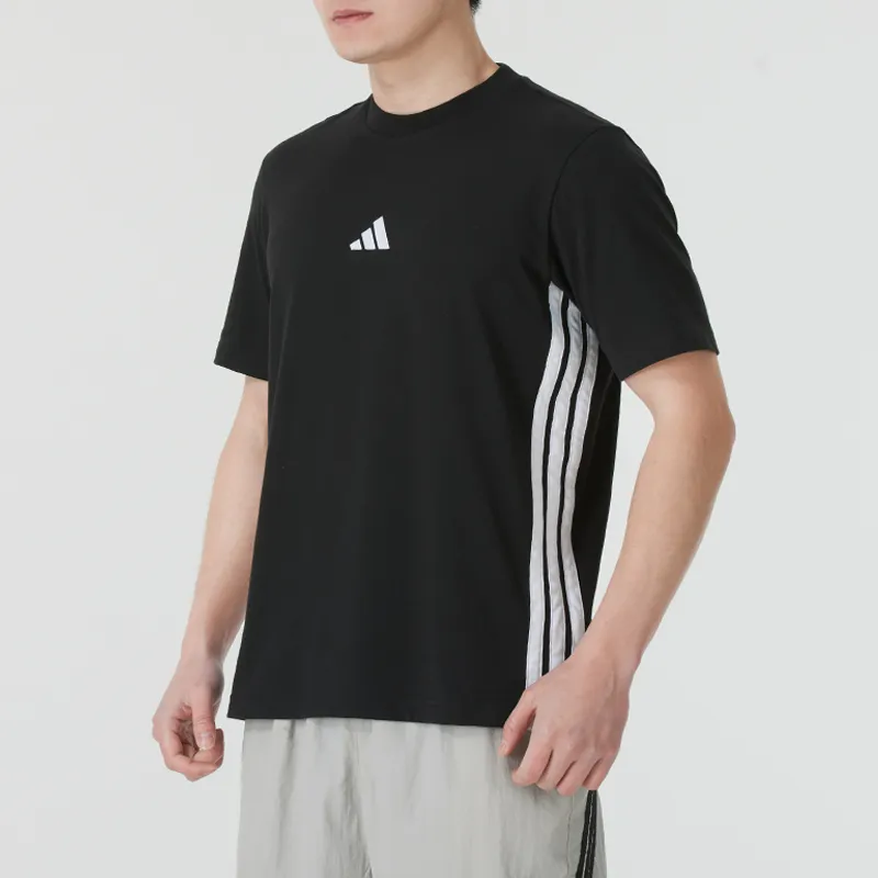 Adidas Essential SINGLE JERSEY T-Shirt Men's Black/White-4