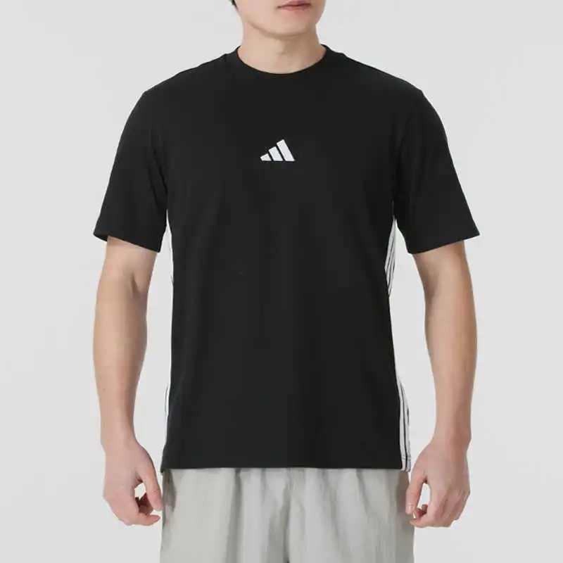 Adidas Essential SINGLE JERSEY T-Shirt Men's Black/White-2