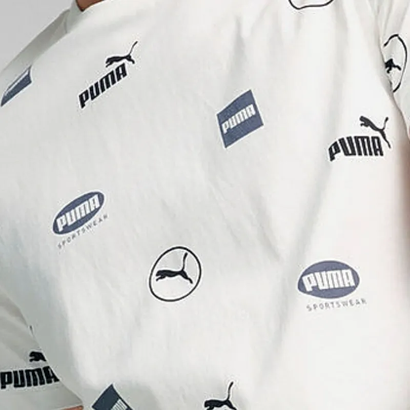 PUMA T Shirts Men White-4