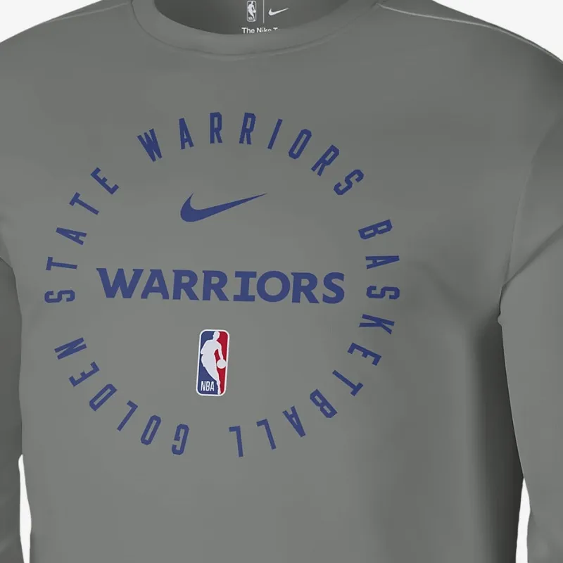 Nike Golden State Warriors Men's Nike Dri FIT Nba Long Sleeve T Shirt-3