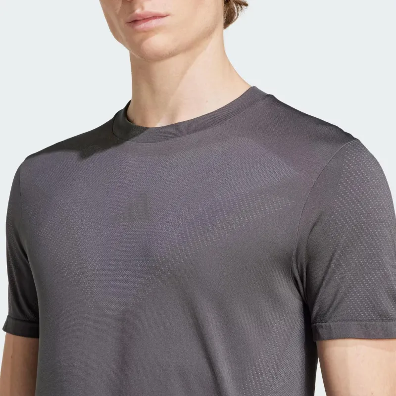 Adidas Gym+Climacool T Shirt Men's Asphalt Gray/Light Silver-4