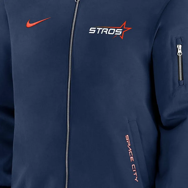 Nike Houston Astros Authentic Collection City Connect Men's Nike Mlb Full Zip Bomber Jacket-2