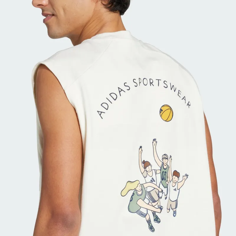 Adidas Sportswear Tank Top Men's Jade White-4