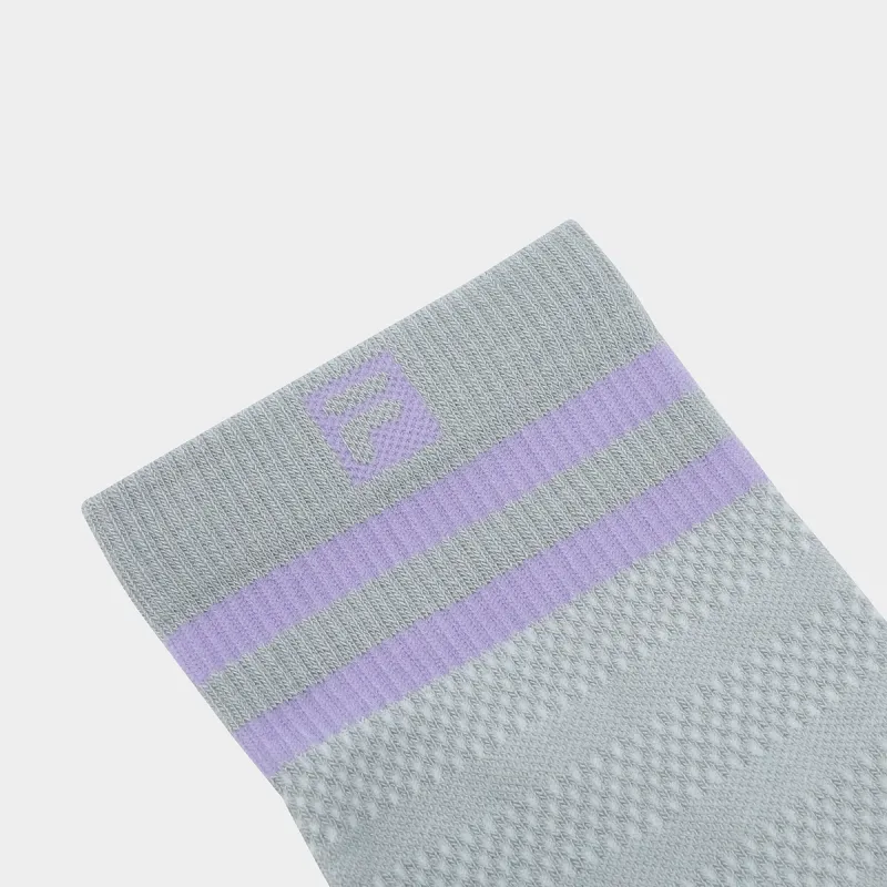 FILA Fitness Series Mid Calf Socks Women's 1 Pack Elegant Gray-1