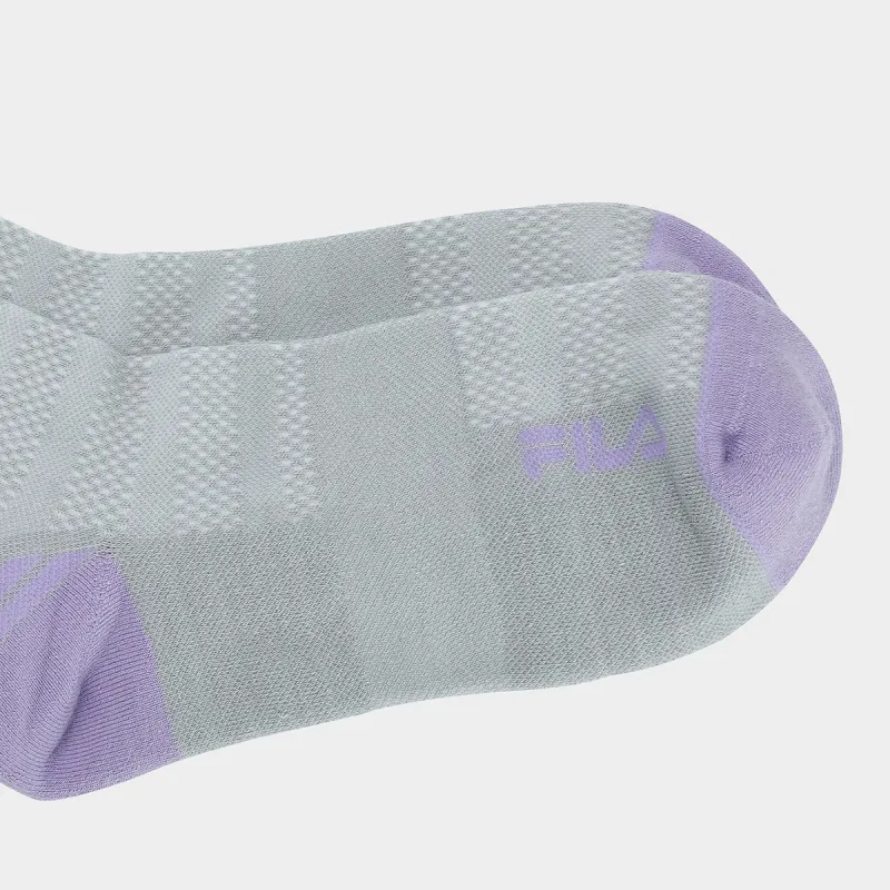 FILA Fitness Series Mid Calf Socks Women's 1 Pack Elegant Gray-3