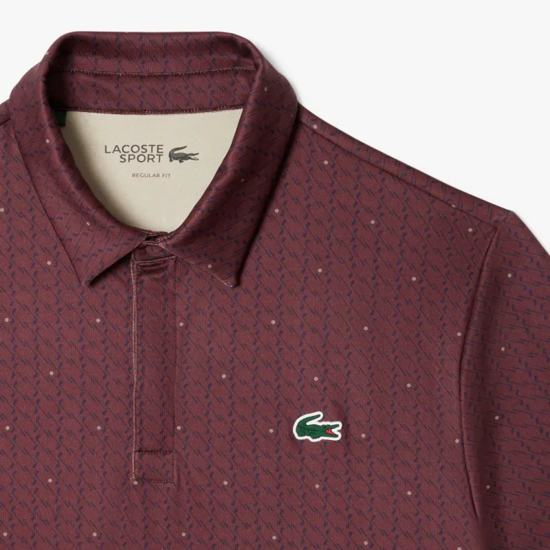 LACOSTE Polo Shirt Men's Bordeaux Red/Marine Blue-4