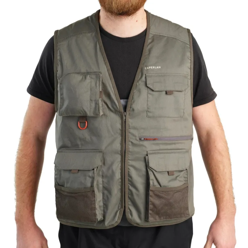 DECATHLON Vest Men's Khaki Gray-2