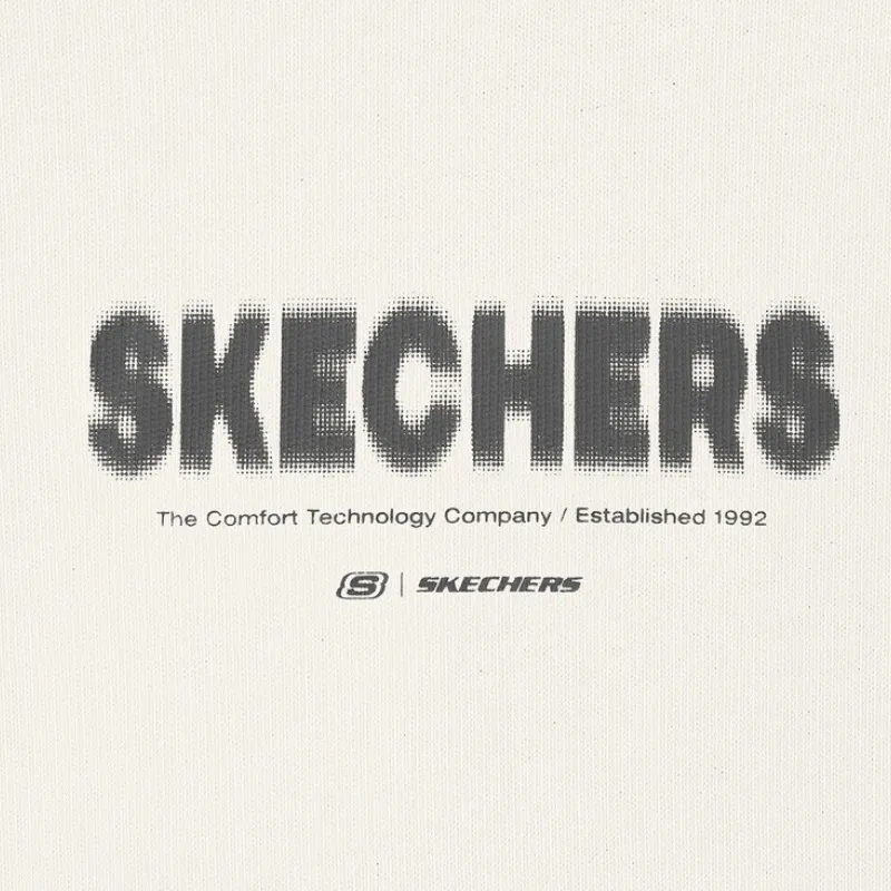 Skechers T Shirt Unisex Marshmallow White-3