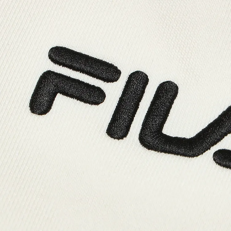 FILA Casual Sportswear Men Clothing Set White Sand Gray Top+Steam White Pants-3