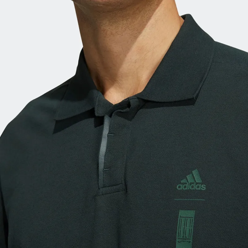 Adidas Polo Shirt Men's Dark Green-3