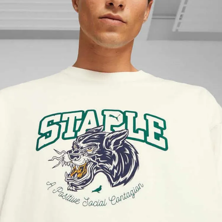 PUMA x STAPLE T Shirt Men's White-4