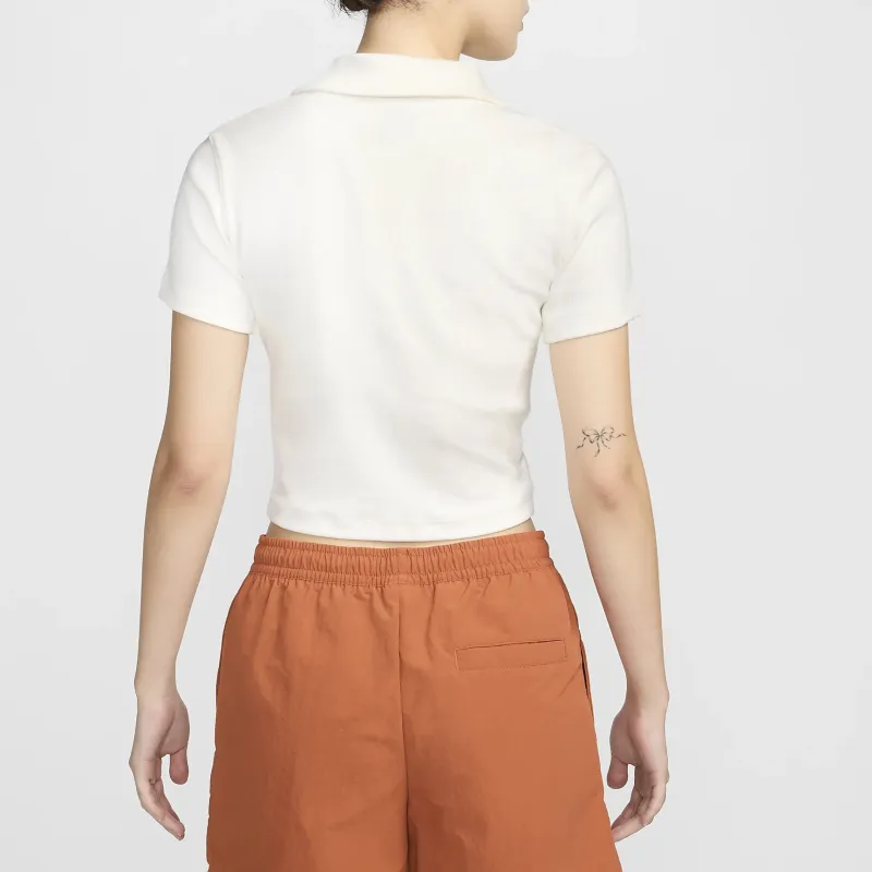 Nike Sportswear Essential Women's Short-Sleeve Polo Top White-4