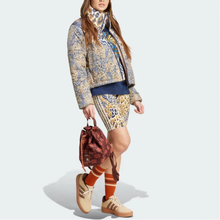 Adidas x FARM RIO Jackets & Coats Women's Multicolor/Bronze Formation/Midnight Indigo-3