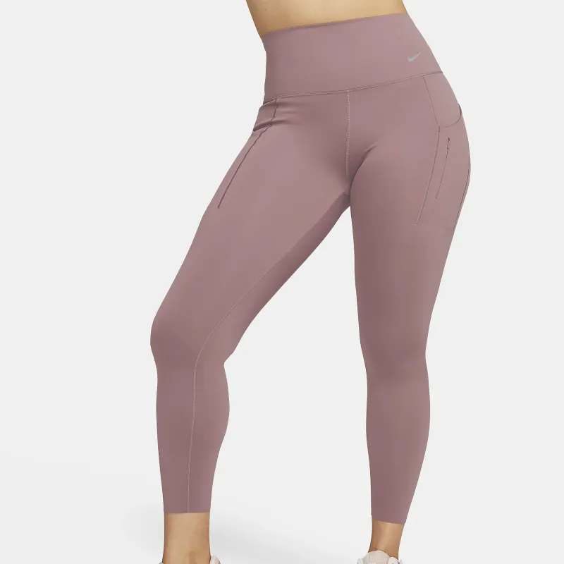 Nike Women's Firm-Support High-Waisted 7/8 Leggings With Pockets Athletic Trousers Women's Smoky Light Purple-1