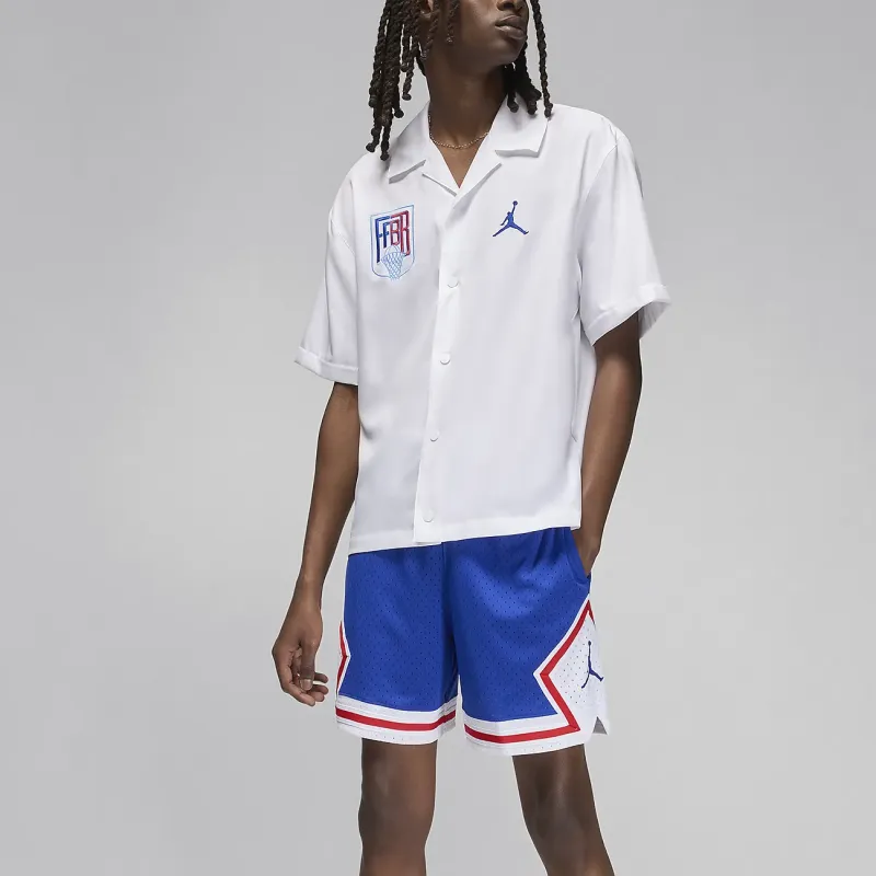 Jordan x French Federation Of Basketball Shirt Men's White/Ex-Royal-2