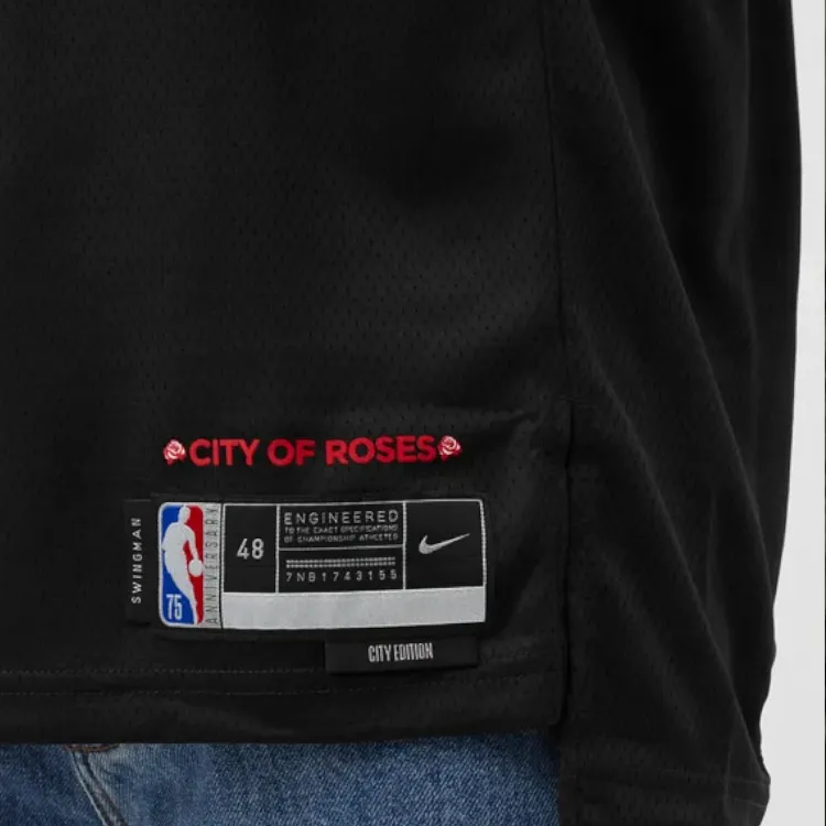 Nike Nba Portland Trail Blazers City Edition Mixtape Damian Lillard Maillot Jersey-3