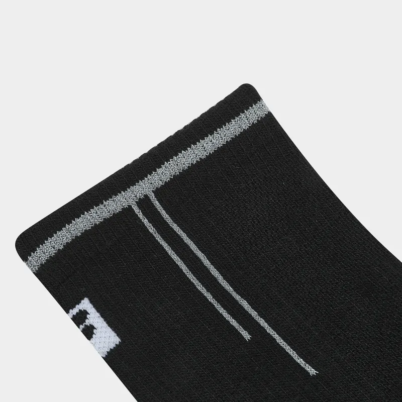 FILA Mid Calf Socks Men's 1 Pack Pitch Black-1