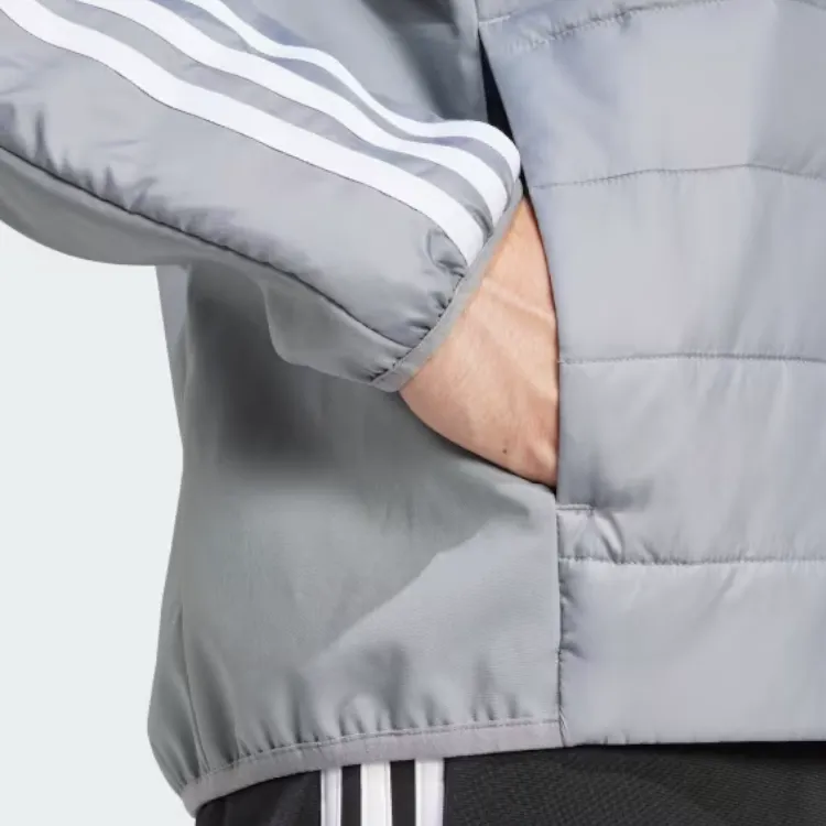 Adidas Free Shipping With AdiClub Essentials 3-Stripes Insulated Hooded Hybrid Jacket-3