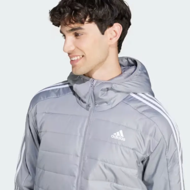 Adidas Free Shipping With AdiClub Essentials 3-Stripes Insulated Hooded Hybrid Jacket-4