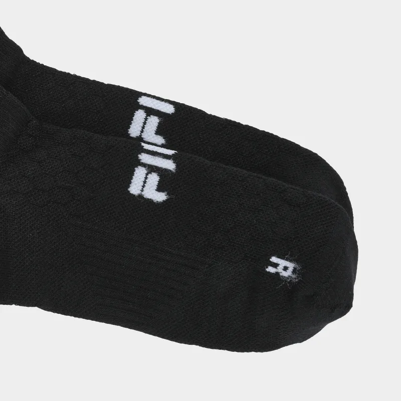 FILA Mid Calf Socks Men's 1 Pack Pitch Black-2