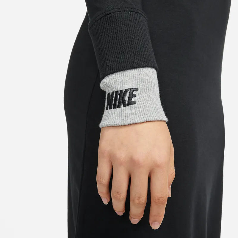 Nike Long Sleeved Dresses Women's Black/Toned Dark Gray/Dark Smoke Gray/Sail White-3