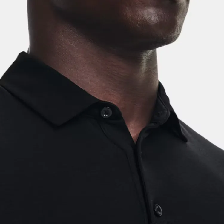 Under Armour Luxe Polo Shirts Men Black-5