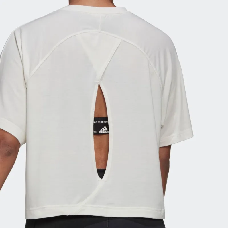 Adidas Crop Tops Women's Gray White-5