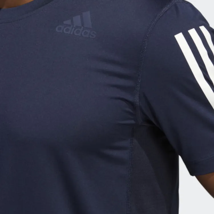 Adidas Tech Fit T Shirt Men's Marine Blue-4