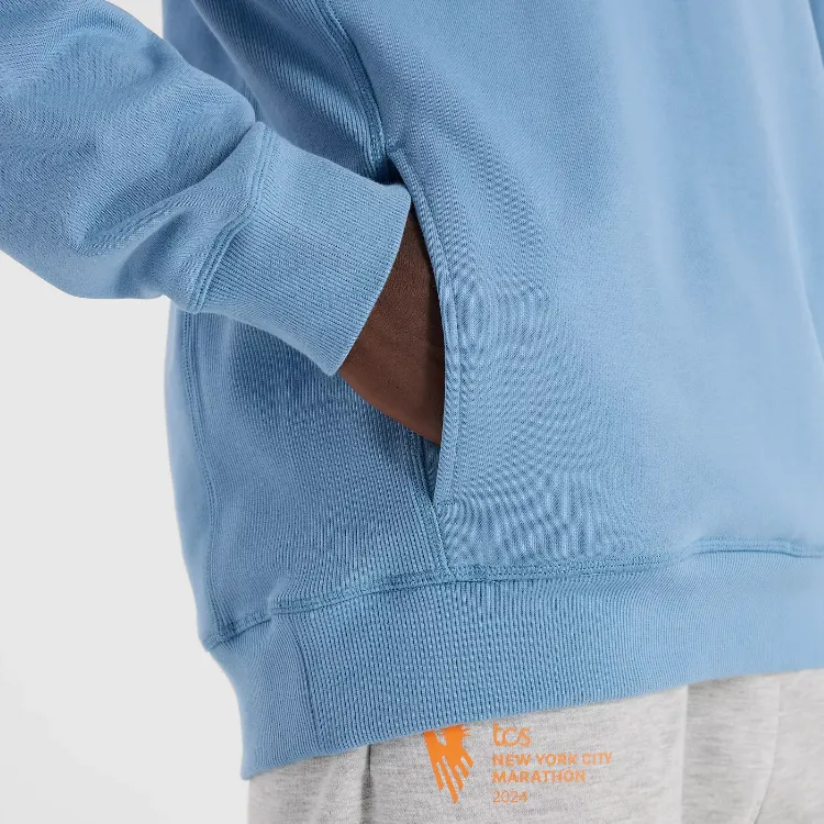 New Balance NYC Marathon Athletics Fleece 1/2 Zip Jackets Coats Men Sky Blue-4