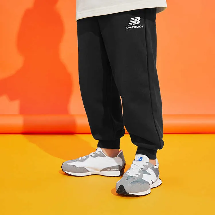 New Balance NB 327 Anti Slip Wear Resistant Low Top Kids' Running Shoes Gray White Grade School-6