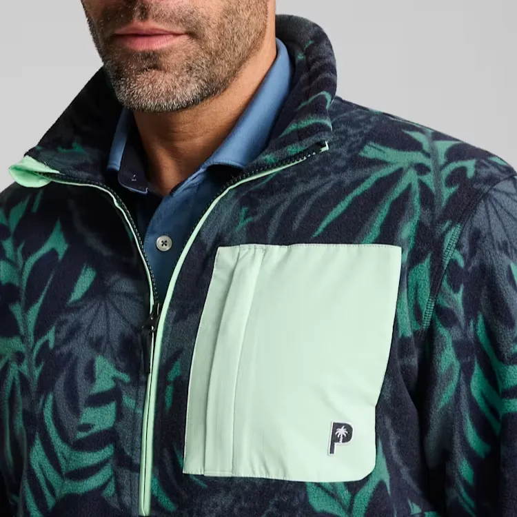 PUMA PALM TREE CREW Jacket Men Dark Navy   Shiny Green-4