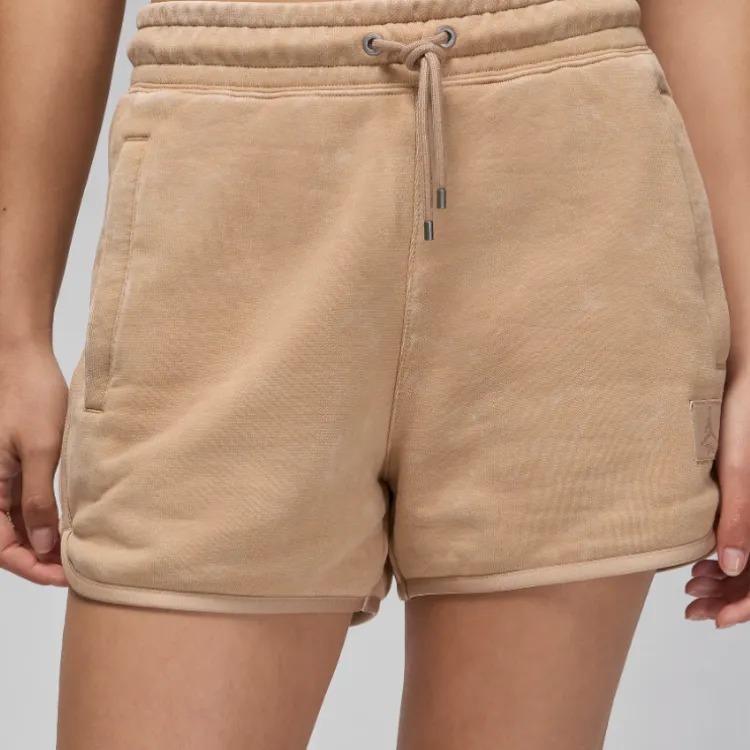 Jordan Flight Fleece Sports Shorts Women's Khaki-1
