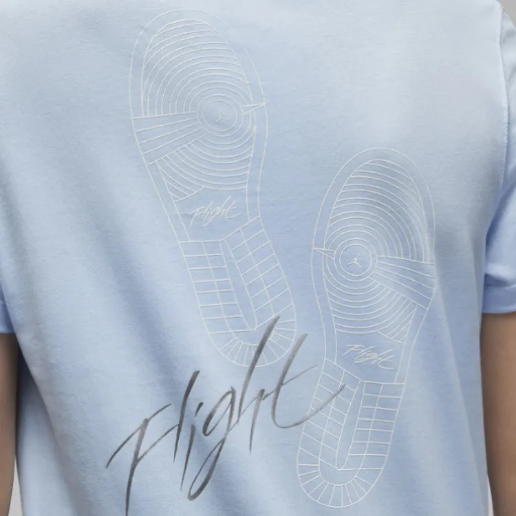 Jordan Flight T Shirts Women's Ice Blue-3