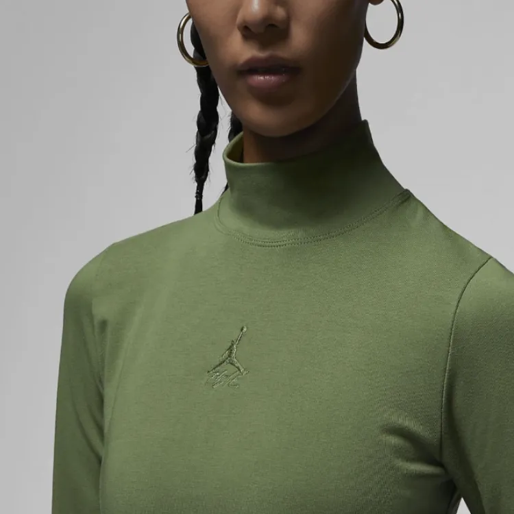 Jordan T Shirts Women's Light Olive Yellow-4
