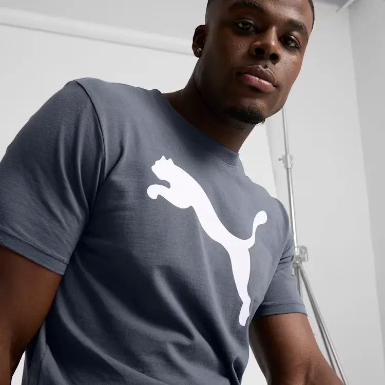 PUMA Essentials Big Cat T-Shirt Men's Galaxy Gray-3